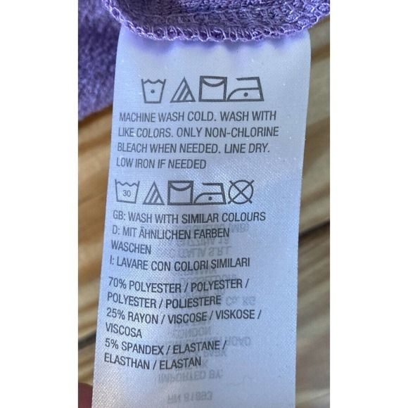 NEW Susan Graver Weekend Textured Crinkle Knit Top Size Large Women’s Lilac - Picture 4 of 7